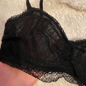 Black Lace H&M Bandeau Bra